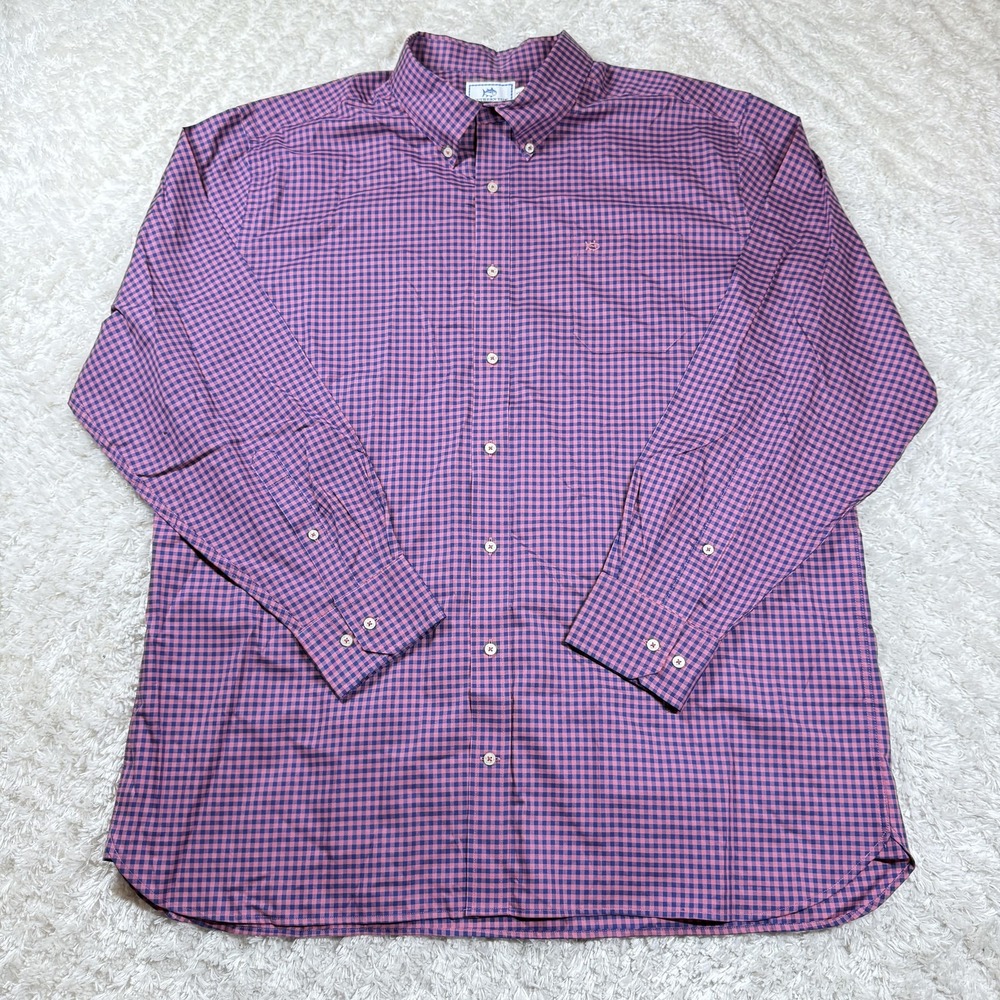 Southern Tide Shirt Mens 2XL Gingham Button Classic Fit Preppy Corpcore Dadcore